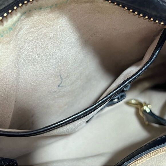 Brahmin Vintage Black Leather Crossbody Handbag Purse - Picture 5 of 14